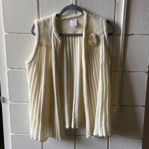 Vintage Cream Pleated Vest